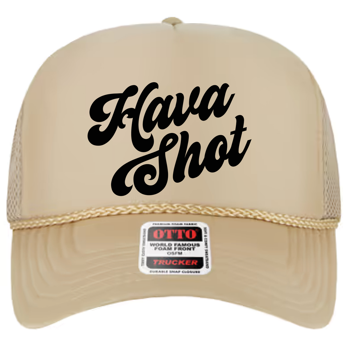 Hava Shot Retro Script Foam Trucker