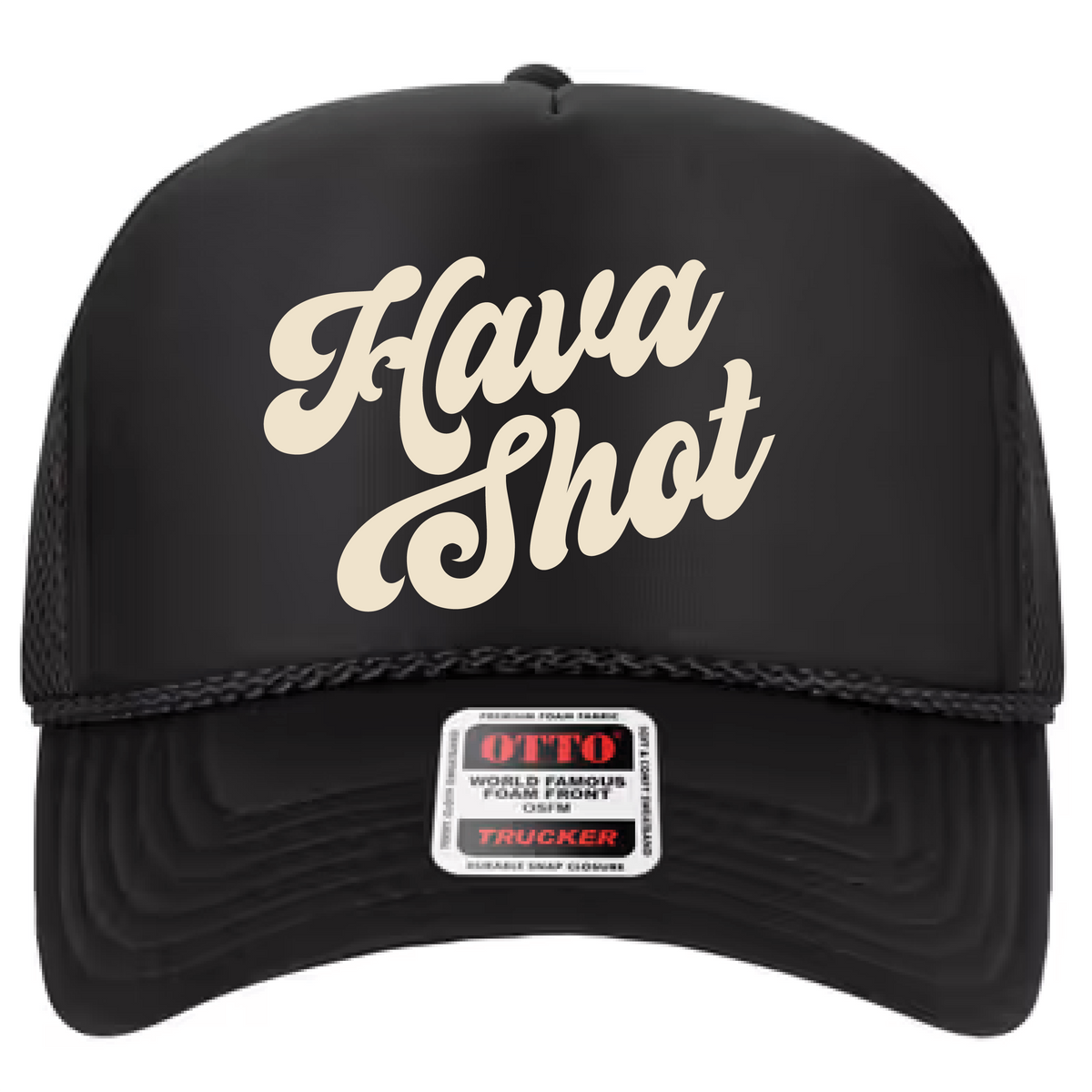 Hava Shot Retro Script Foam Trucker