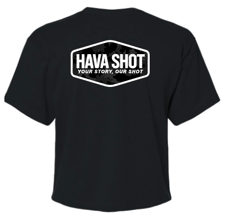 Hava Shot Signature Badge Crop – Blackout Camo