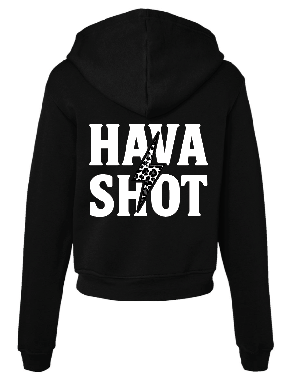 Hava Shot Bolt Hooded Crop – Leopard Edition