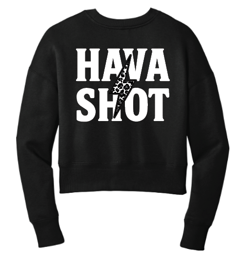 Hava Shot Bolt Crop Crewneck – Leopard Edition