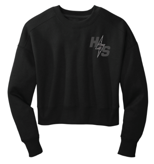 Hava Shot “Stealth Bolt” Crop Crewneck – Black Camo Edition