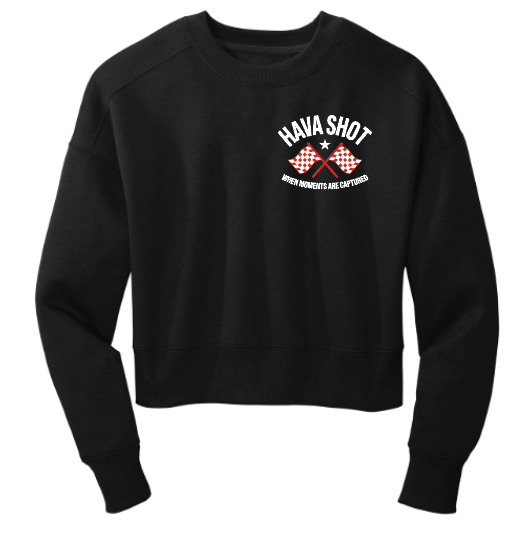 Hava Shot Race Series Crop Crewneck