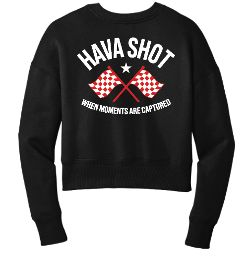 Hava Shot Race Series Crop Crewneck