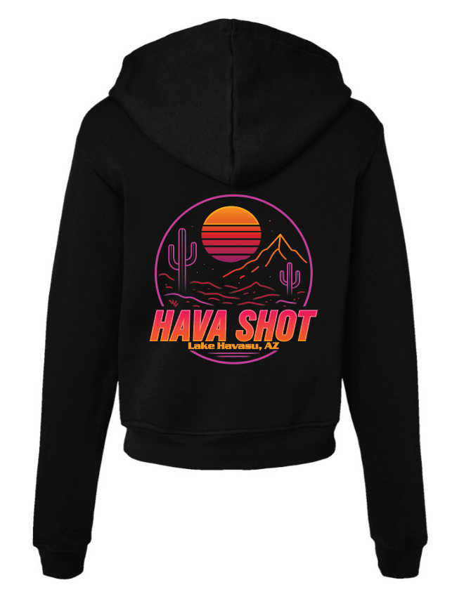 Hava Shot Retro Desert Hooded Crop
