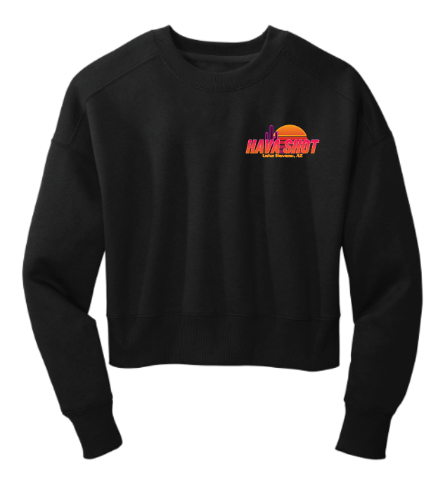 Hava Shot Retro Desert Crop Crewneck