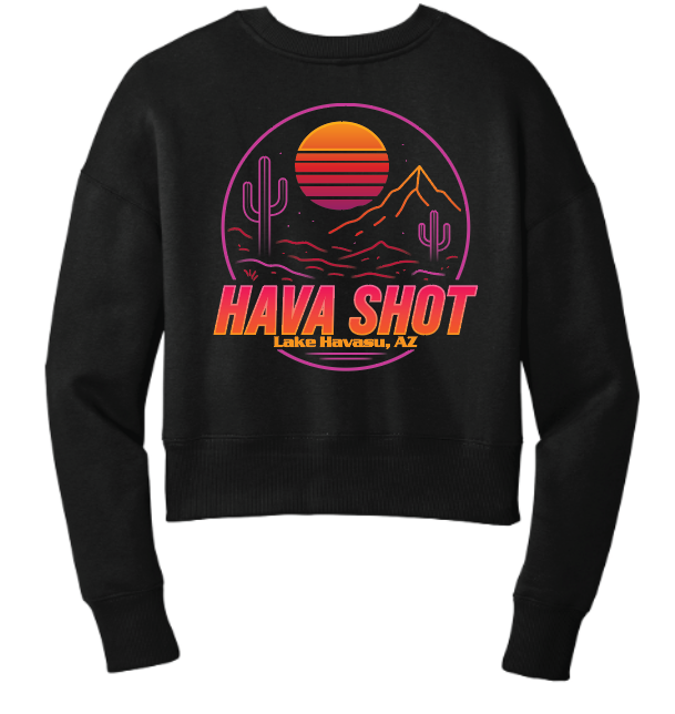 Hava Shot Retro Desert Crop Crewneck