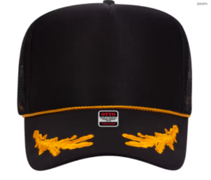 Black Captain Foam Trucker Hat 🧢